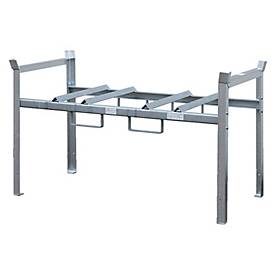 Cemo Opslagniveau voor  vatenrek type 800, gegalvaniseerd staal, voor 2x 200 l vaten, B 1410 x D 660 x H 840 mm
