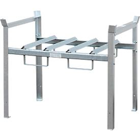 Cemo Opslagniveau voor  vatrek type 400, gegalvaniseerd staal, voor 1x 200 l of 2x 60 l vat, B 990 x D 660 x H 840 mm