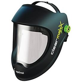 OPTREL Schleifhelm Clearmaxx, EN 166, EN 175 BT, Polycarbonat klar, Gewicht 330 g, schwarz