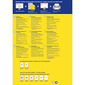 Ordner-Etiketten AVERY® Zweckform, für Druckertyp Inkjet/Laser, rechteckig, permanent, 120 St., B 61 x H 192 mm, breite Ordner, Papier, naturweiß