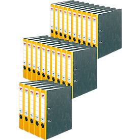 Ordner herlitz maX.file nature, DIN A4, Rückenschild geklebt, Hartpappe, Rückenbreite 50 mm, gelb, 25 Stück