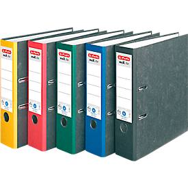 Ordner herlitz maX.file nature, DIN A4, Rückenschild geklebt, Hartpappe, Rückenbreite 80 mm, rot, 20 Stück