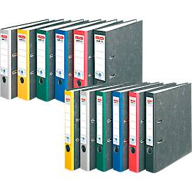 Ordner herlitz maX.file nature, DIN A4, Rückenschild geklebt, Hartpappe, Rückenbreite 80 mm, rot, 20 Stück