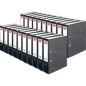 Ordner herlitz maX.file nature, DIN A4, Rückenschild geklebt, Hartpappe, Rückenbreite 80 mm, schwarz, 20 Stück