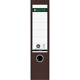 Ordner LEITZ® 1080, DIN A4, Rückenbreite 80 mm, Griffloch, geklebtes Rückenschild, Hartpappe, 1 Stück, braun