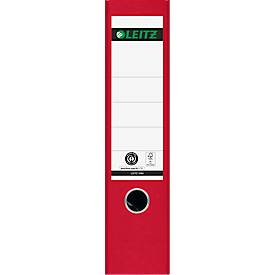 Ordner LEITZ® 1080, DIN A4, Rückenbreite 80 mm, Griffloch, geklebtes Rückenschild, Hartpappe, 1 Stück, rot