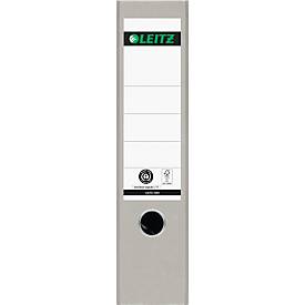 Ordner LEITZ® 1080, DIN A4, Rückenbreite 80 mm, Griffloch, geklebtes Rückenschild, Hartpappe, 20 Stück, grau