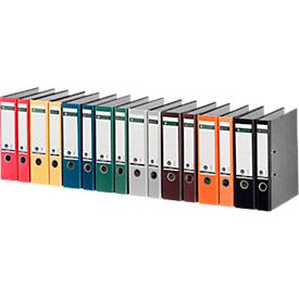 Ordner LEITZ® 1080, DIN A4, Rückenbreite 80 mm, Griffloch, geklebtes Rückenschild, Hartpappe, 20 Stück, rot