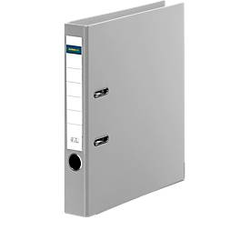 Ordner Schäfer Shop Select, DIN A4, Rückenbreite 50 mm, Griffloch, auswechselbares Rückenschild, Polypropylen, 10 Stück, grau