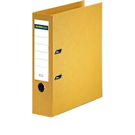 Ordner Schäfer Shop Select, DIN A4, Rückenbreite 80 mm, Griffloch, auswechselbares Rückenschild, Polypropylen, 10 Stück, gelb
