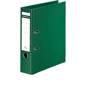 Ordner Schäfer Shop Select, DIN A4, Rückenbreite 80 mm, Griffloch, auswechselbares Rückenschild, Polypropylen, 10 Stück, grün