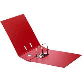 Ordner Schäfer Shop Select, DIN A4, Rückenbreite 80 mm, Griffloch, auswechselbares Rückenschild, Polypropylen, 10 Stück, rot