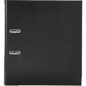 Ordner Schäfer Shop Select, DIN A4, Rückenbreite 80 mm, Griffloch, auswechselbares Rückenschild, Polypropylen, 10 Stück, schwarz