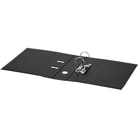 Ordner Schäfer Shop Select, DIN A4, Rückenbreite 80 mm, Griffloch, auswechselbares Rückenschild, Polypropylen, 10 Stück, schwarz