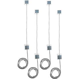 Organisationsschnur für Planungstafeln Sigel Business, L 1600 mm, mit Klebepad, grau, 4 Stück