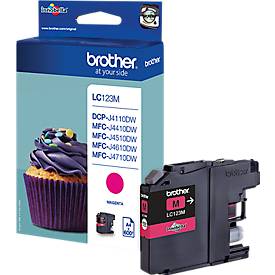 Original Brother Tintenpatrone LC-123M, Einzelpack, magenta