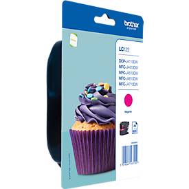 Original Brother Tintenpatrone LC-123M, Einzelpack, magenta