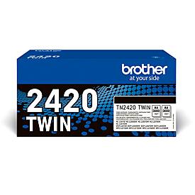 Original Brother Toner TN-2420, Doppelpack, schwarz