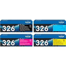 Original Brother Toner TN-326 CMYK, Mixpack, cyan, magenta, gelb, schwarz
