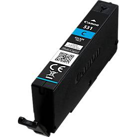 Original Canon Tintenpatrone CLI-531C (6119C001), bis zu 515 Seiten, Einzelpack, cyan