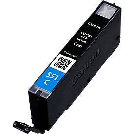 Original Canon Tintenpatrone CLI-551C, Einzelpack, cyan