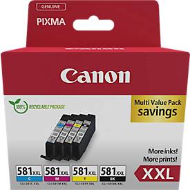 Original Canon Tintenpatronen CLI-581XXL CMYK, Mixpack, cyan, magenta, gelb, schwarz