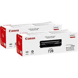 Original Canon Toner 728, Doppelpack, schwarz