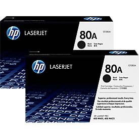 Original, HP 2x Toner 80A, schwarz