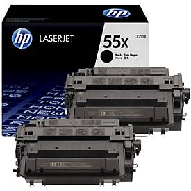 Original HP Toner 55X, Doppelpack, schwarz