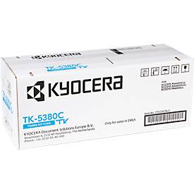 Original Kyocera Toner TK-5380C, 10000 A4 Seiten, inkl. Resttonerbehälter, Einzelpack, cyan