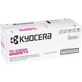 Original Kyocera Toner TK-5380M, 10000 A4 Seiten, inkl. Resttonerbehälter, Einzelpack, magenta