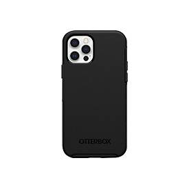 Image of OtterBox Symmetry Series - Hintere Abdeckung für Mobiltelefon - Polycarbonat, Kunstfaser - Schwarz - für Apple iPhone 12, 12 Pro