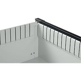 Otto Kind Breitfachwerkbank Typ 405, Buche Multiplexplatte, bis 1.200 kg, B 1524 x T 750 x H 850 mm, Stahl, Zentralverschluss, lichtgrau/anthrazitgrau
