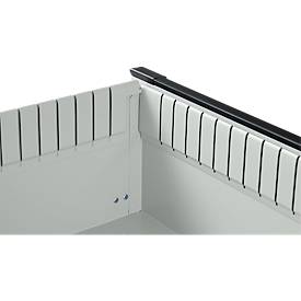 Otto Kind Breitfachwerkbank Typ 405, Buche Multiplexplatte, bis 1.200 kg, B 1524 x T 750 x H 850 mm, Stahl, Zentralverschluss, lichtgrau/lichtgrau