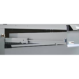 Otto Kind Breitfachwerkbank Typ 405, Buche Multiplexplatte, bis 1.200 kg, B 1524 x T 750 x H 850 mm, Stahl, Zentralverschluss, weißaluminium/weißaluminium
