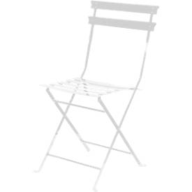 Outdoor-Klappstuhl meet by Paperflow EDEN, ohne Armlehnen, UV-behandelt, B 380 x T 335 x H 440 mm, Stahl verzinkt, weiß-weiß, 2 Stück