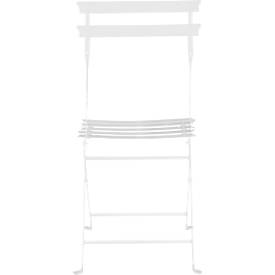 Outdoor-Klappstuhl meet by Paperflow EDEN, ohne Armlehnen, UV-behandelt, B 380 x T 335 x H 440 mm, Stahl verzinkt, weiß-weiß, 2 Stück