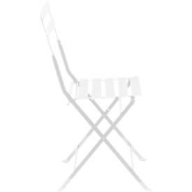 Outdoor-Klappstuhl meet by Paperflow EDEN, ohne Armlehnen, UV-behandelt, B 380 x T 335 x H 440 mm, Stahl verzinkt, weiß-weiß, 2 Stück