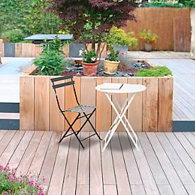 Outdoor-Klapptisch meet by Paperflow EDEN, rund, Ø 600 x H 730 mm, Stahl verzinkt, schwarz-schwarz