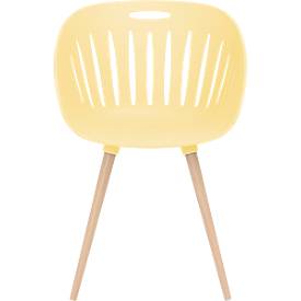 Outdoor-Stuhl Topstar T2023, 2 Stück, ergonomische Kunststoffschale, Füße ein- und ausdrehbar, gelb