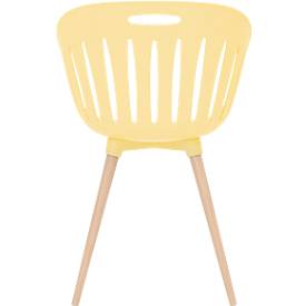 Outdoor-Stuhl Topstar T2023, 2 Stück, ergonomische Kunststoffschale, Füße ein- und ausdrehbar, gelb