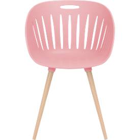 Outdoor-Stuhl Topstar T2023, 2 Stück, ergonomische Kunststoffschale, Füße ein- und ausdrehbar, rose