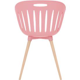 Outdoor-Stuhl Topstar T2023, 2 Stück, ergonomische Kunststoffschale, Füße ein- und ausdrehbar, rose