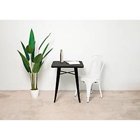 Outdoor-Tisch meet by Paperflow URBAN, quadratisch, B 600 x H 730 mm, Stahl verzinkt, weiß-weiß