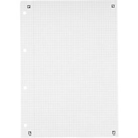 Oxford Collegeblock Recycling, 80 Blatt, DIN A4+, 90 g/m², 4-fach gelocht, Spiralbindung, OPTIK PAPER®, kariert, Rand links, rot