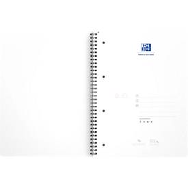 Oxford Office-Collegeblock, DIN A4+, 70 Blatt kariert, 5er Pack, blau