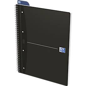 Oxford Office-Collegeblock, DIN A4+, 70 Blatt kariert, 5er Pack, schwarz