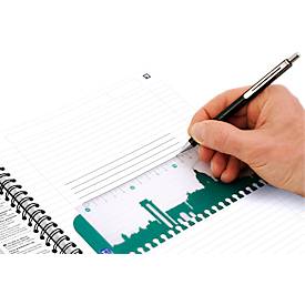 Oxford Office-Collegeblock, DIN A4+, 70 Blatt liniert, 5er Pack, schwarz