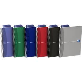 Oxford Office-Spiralbuch, DIN A5, wahlweise kariert oder liniert, 5er Pack