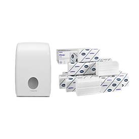 Pack ahorro toallas de papel plegadas Kimberly Clark Kleenex Ultra Interfold + dispensador gratis